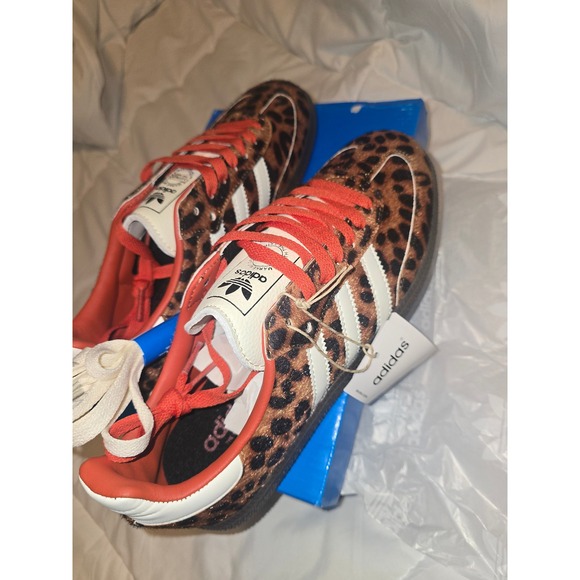 Adidas Samba OG Red Leopard unisex Mens size 5.5 women's size  6.5. NEW - Picture 12 of 13